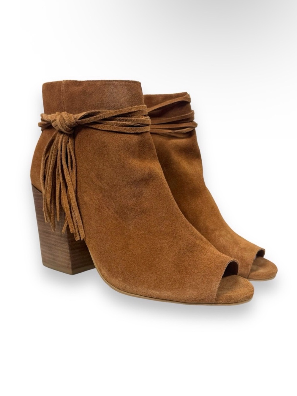 Steve Madden Booties BAINE Open Toe Suede Boho Tassel